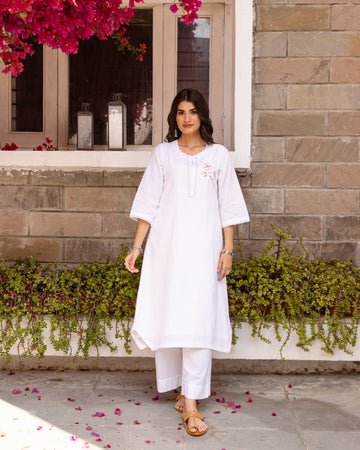 White Kurta (Pant Not Included)