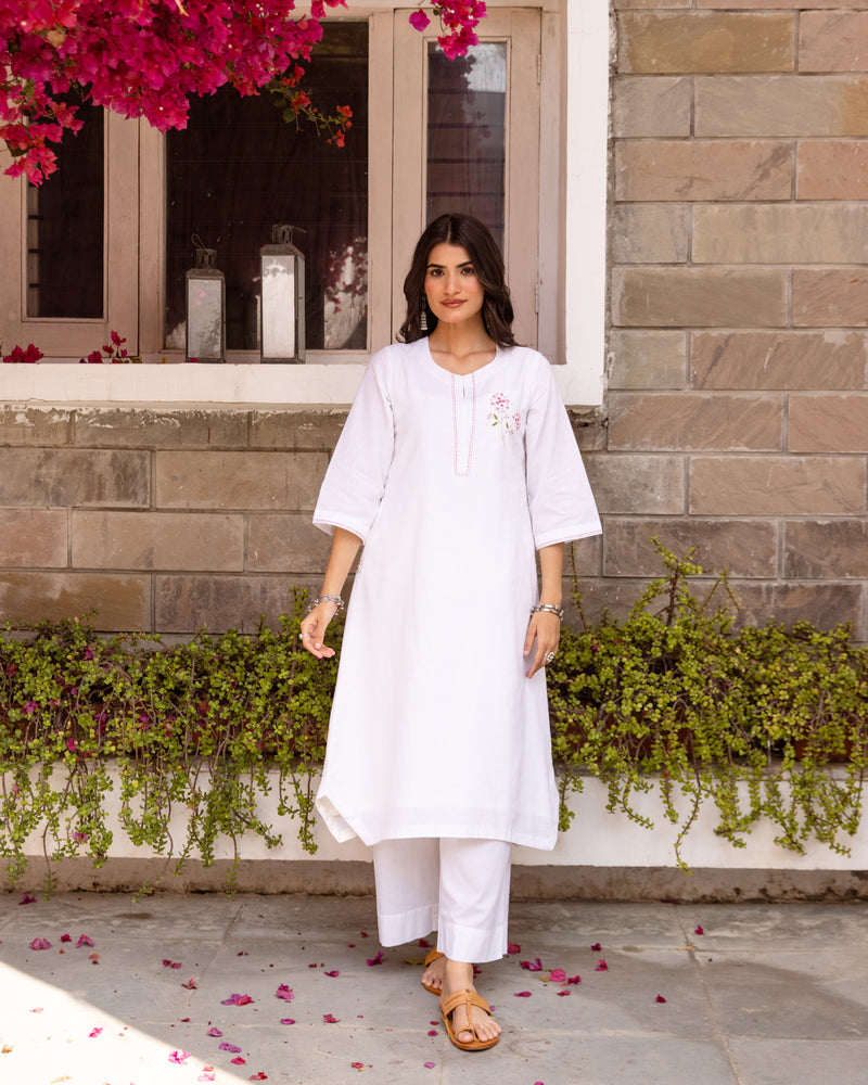 White Kurta (Pant Not Included)