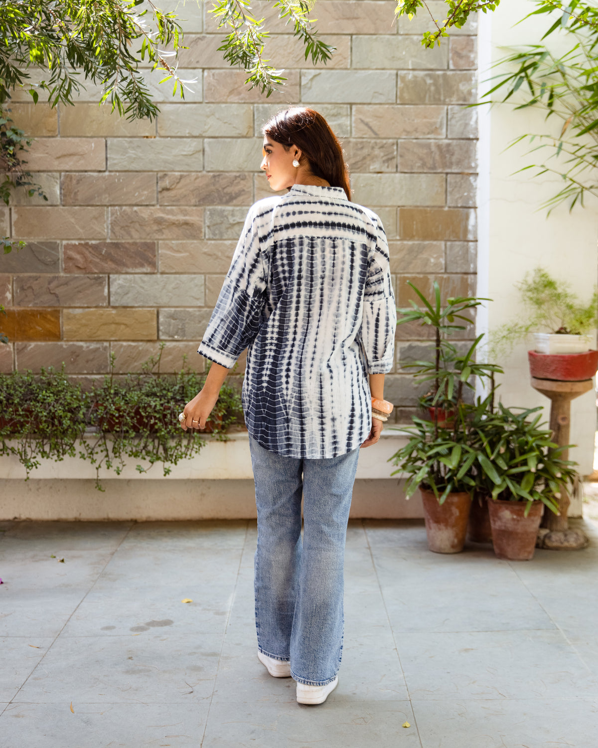 Black & Off-White Shirt For Women