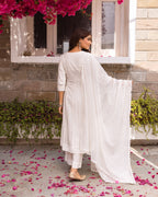 Ivory White Kurta Dupatta (Pant Not Included)