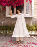 Ivory White Kurta Dupatta (Pant Not Included)