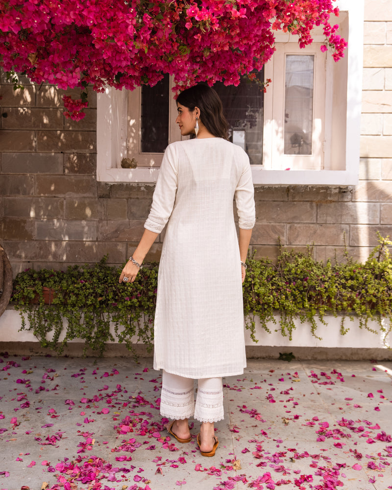 White Complete Suit Set