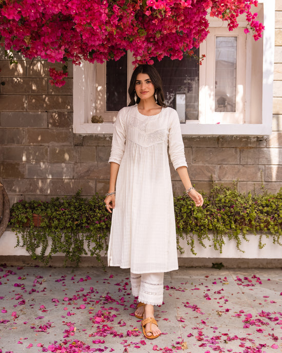 White Complete Suit Set