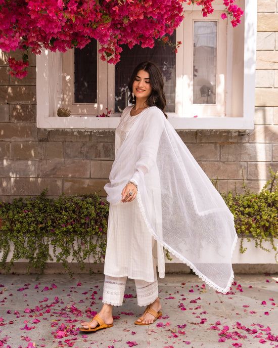 White Complete Suit Set