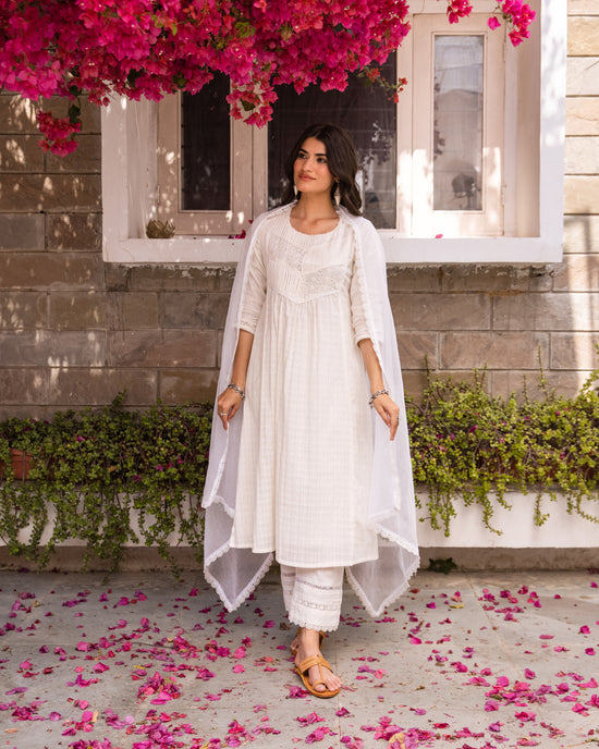 White Complete Suit Set