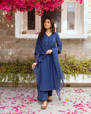 Navy Blue Complete Suit Set