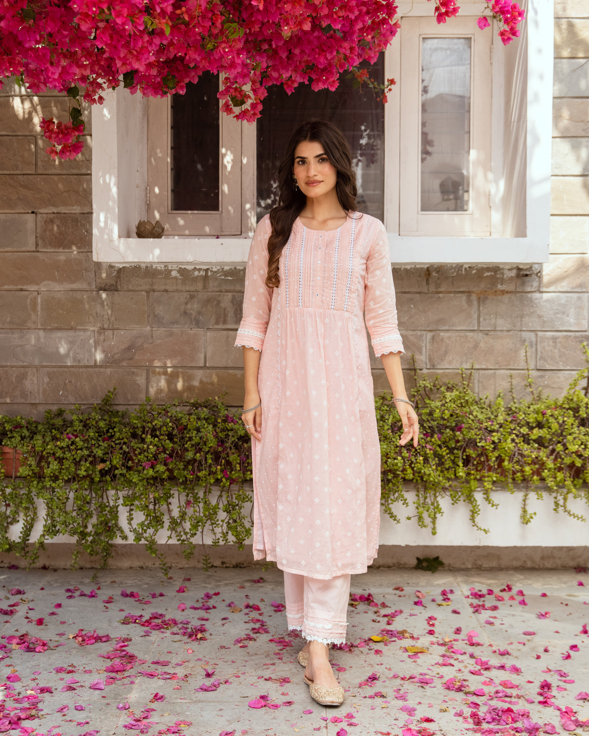 Peach Kurta Pant (Dupatta Not Included)