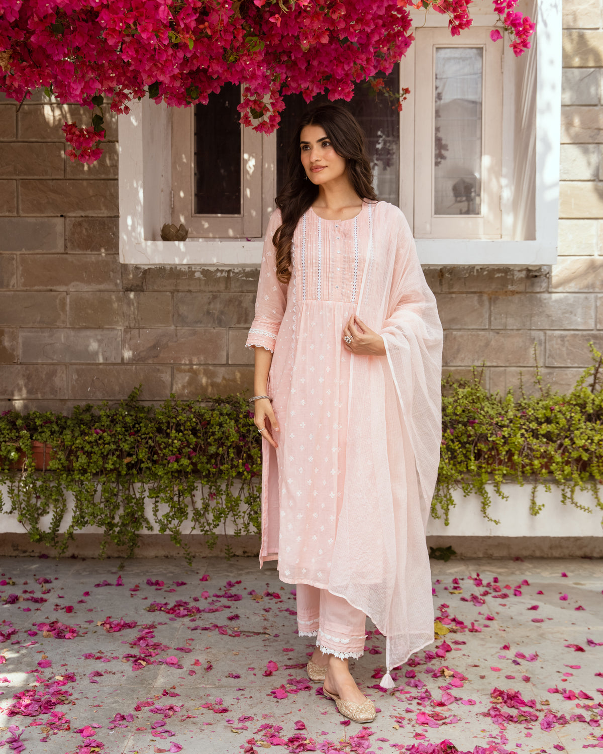 Peach Kurta Pant (Dupatta Not Included)
