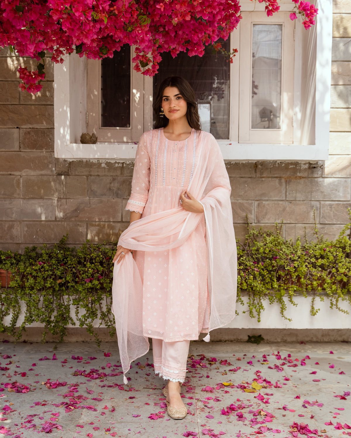 Peach Kurta Pant (Dupatta Not Included)