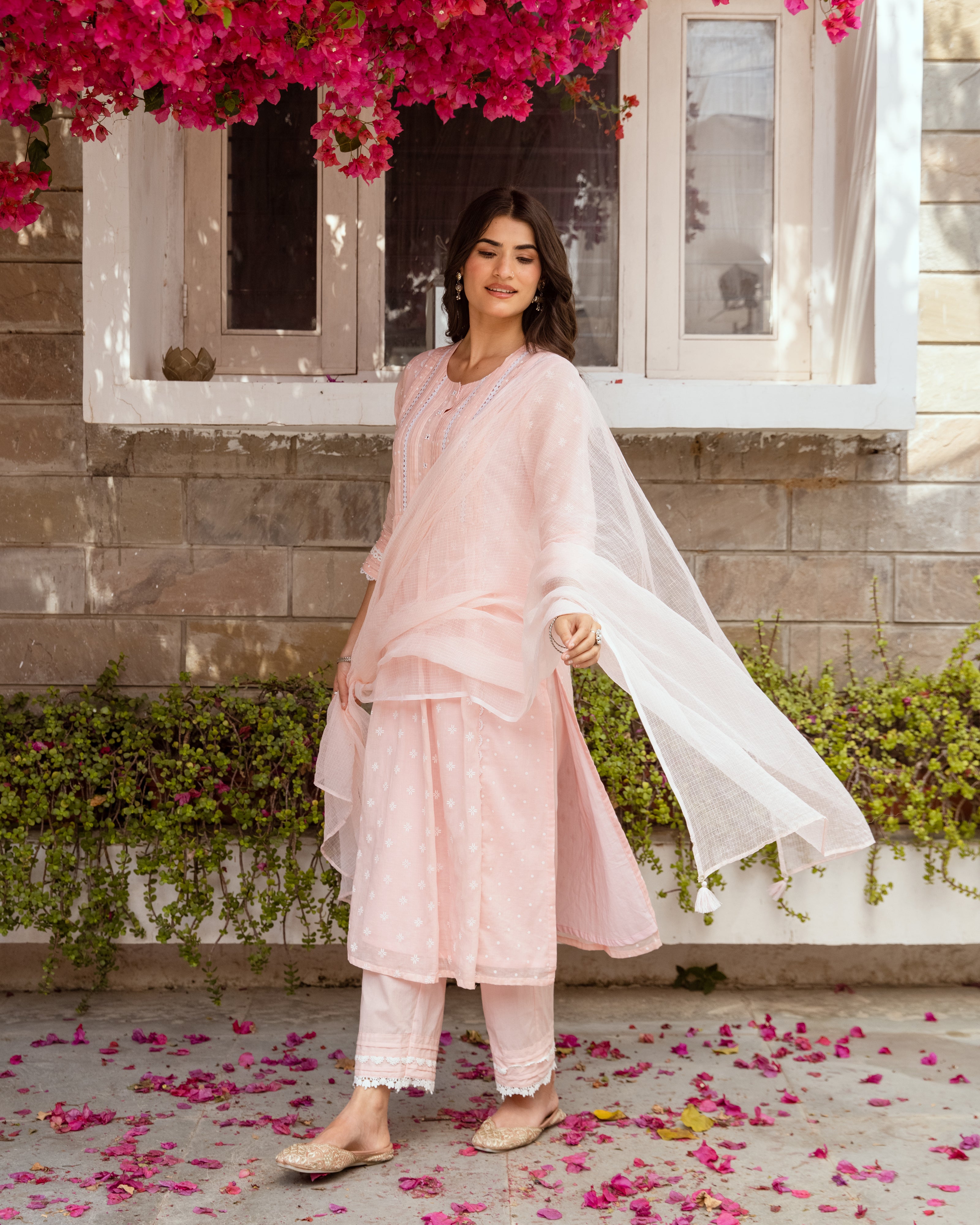 Peach Kurta Pant (Dupatta Not Included)