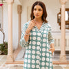 Dusty Teal Green Kurta(Pant not included)
