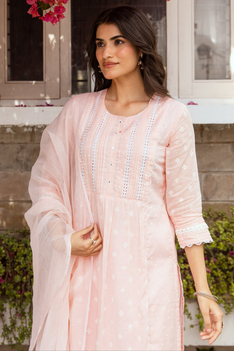 Peach Kurta Pant (Dupatta Not Included)