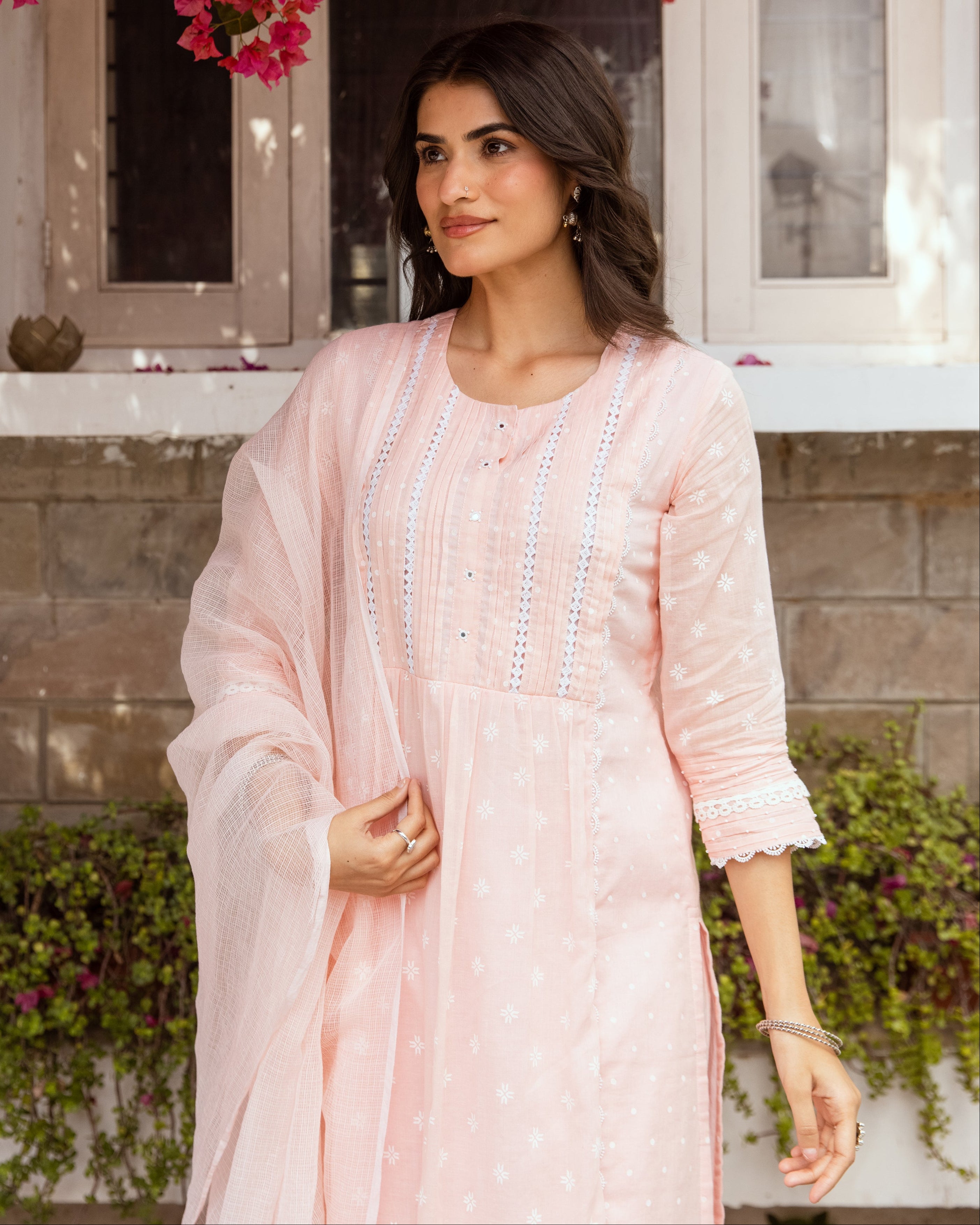 Peach Kurta Pant (Dupatta Not Included)