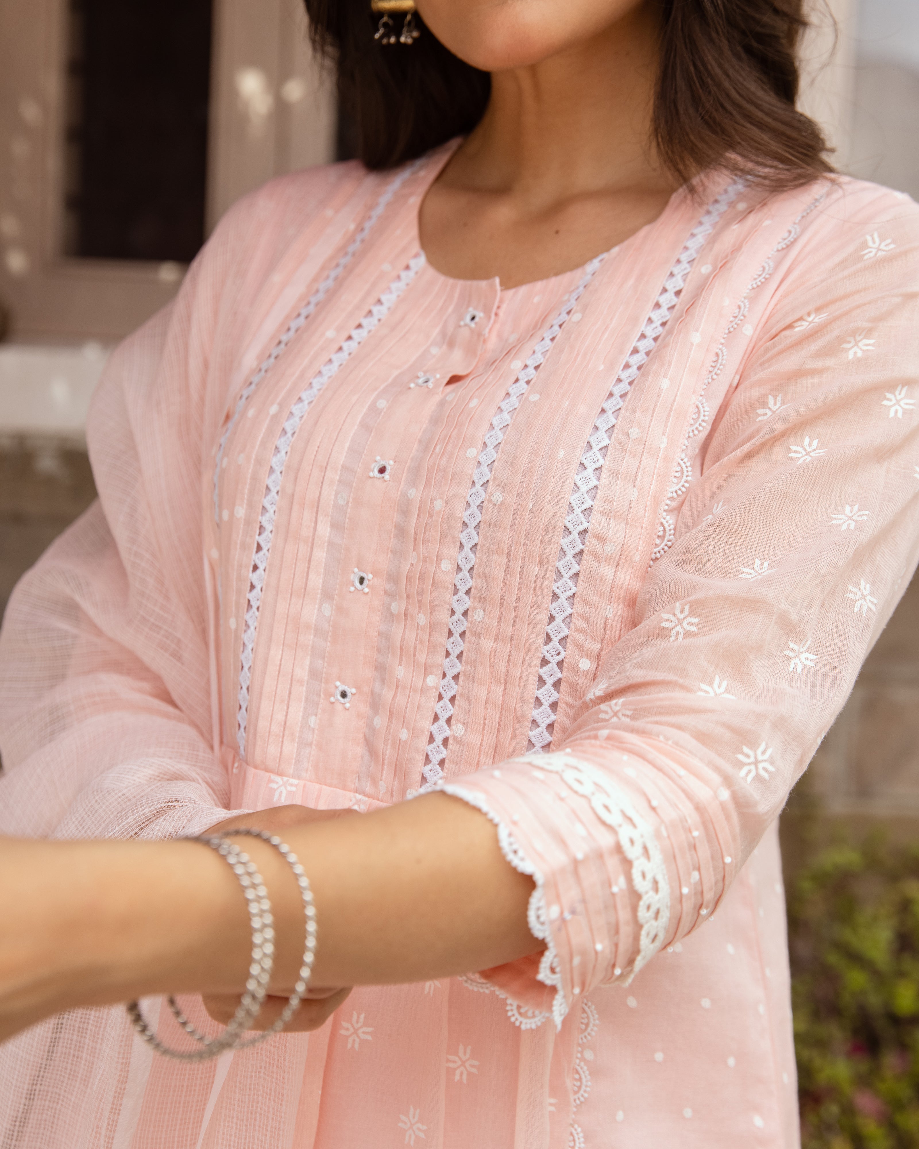 Peach Kurta Pant (Dupatta Not Included)
