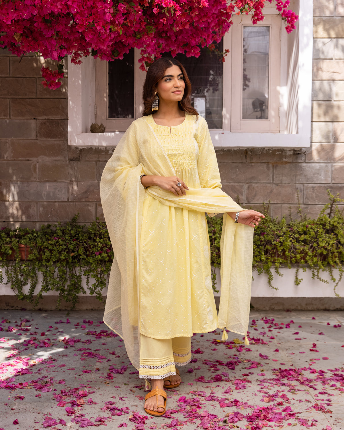 Pastel Yellow Kurta Pant(Dupatta Not Included)