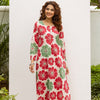 Multicolor Cotton Flax Kurta Pant Set For Women's