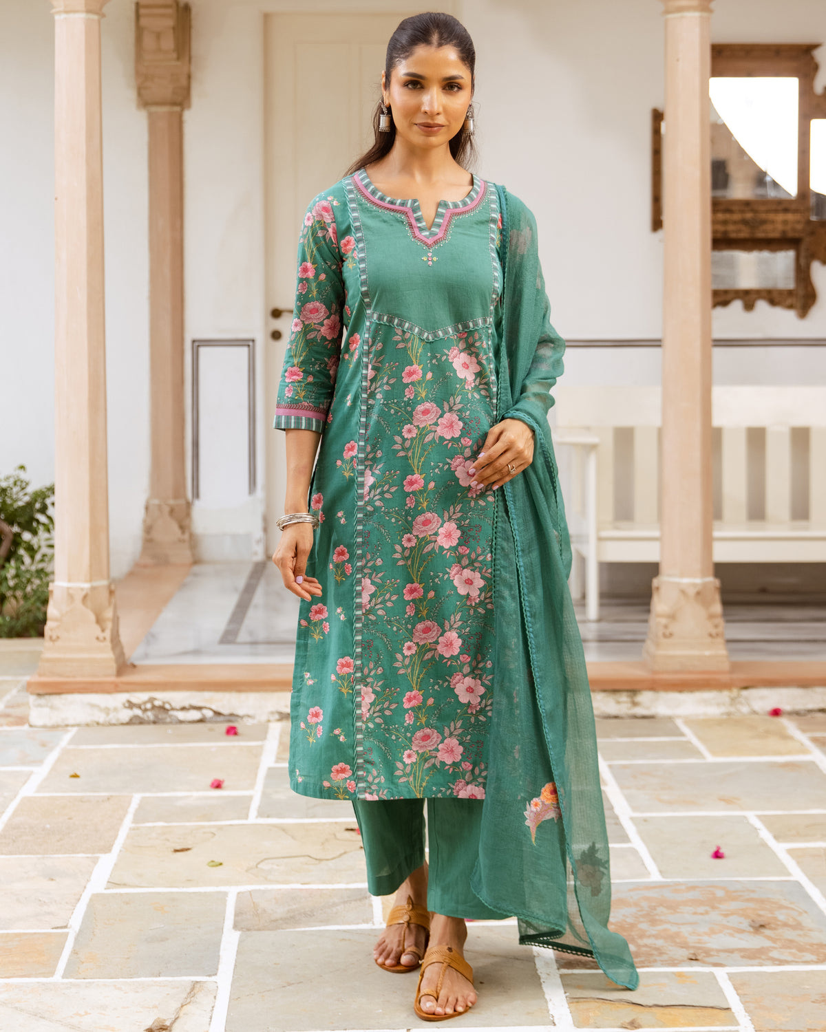 Teal Green Complete Suit Set