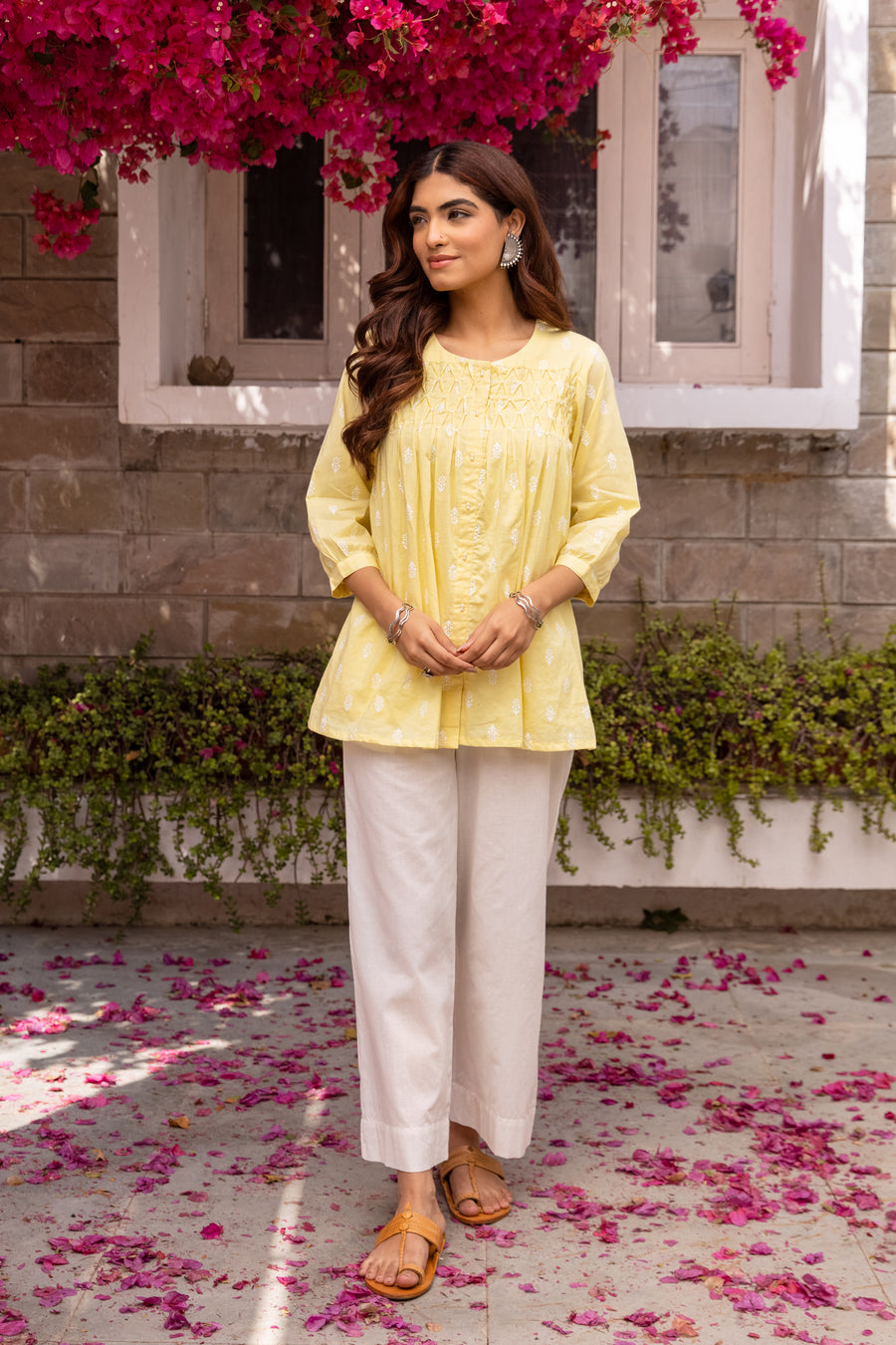 Pastel Yellow Short Top
