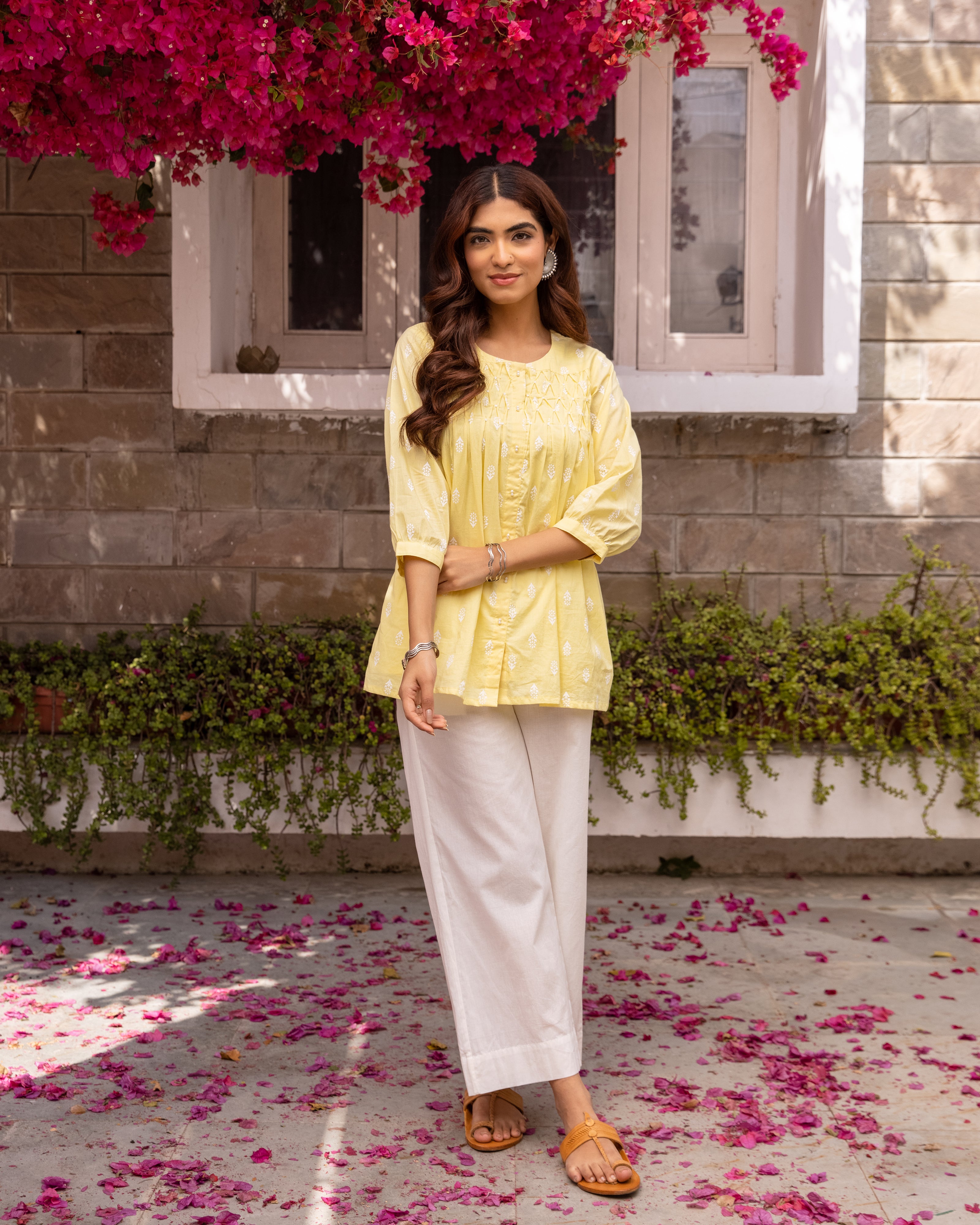 Pastel Yellow Short Top