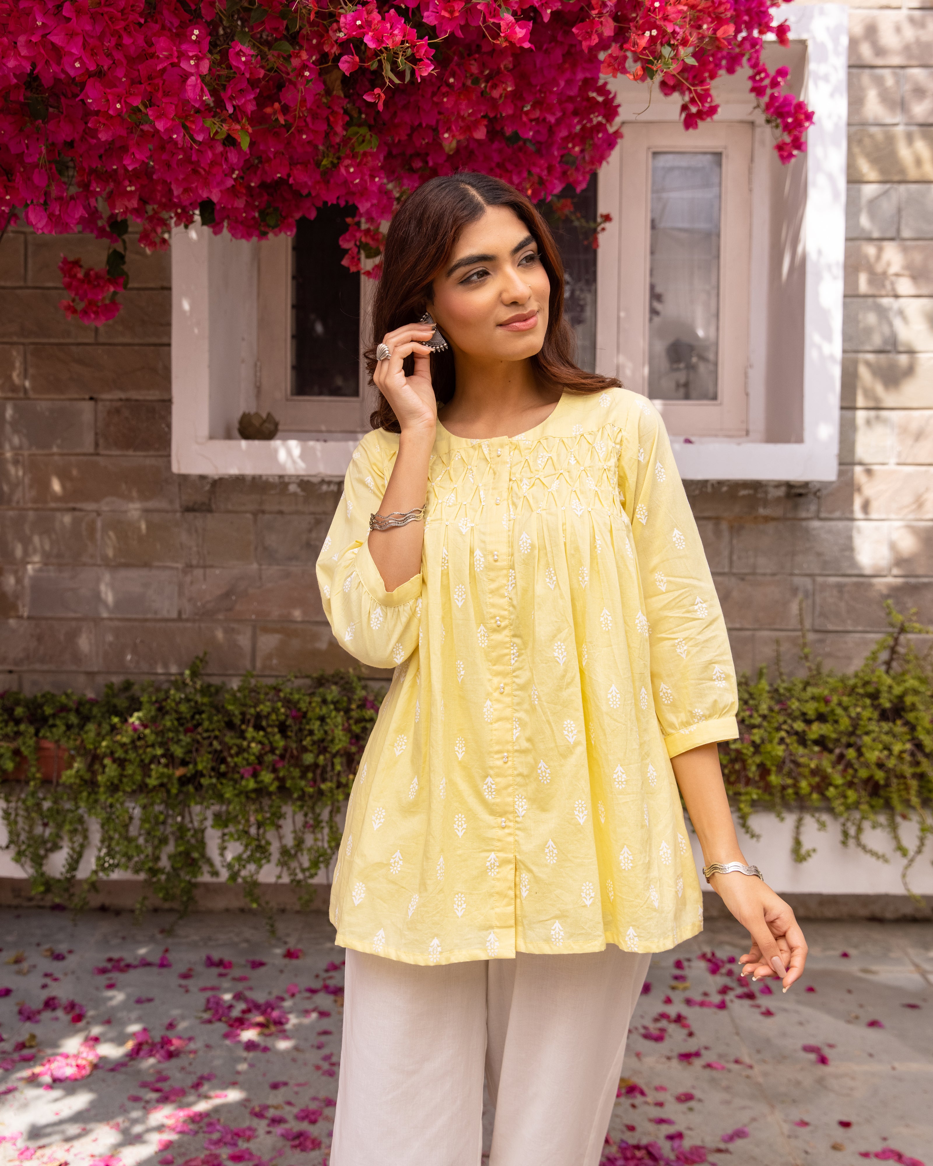 Pastel Yellow Short Top