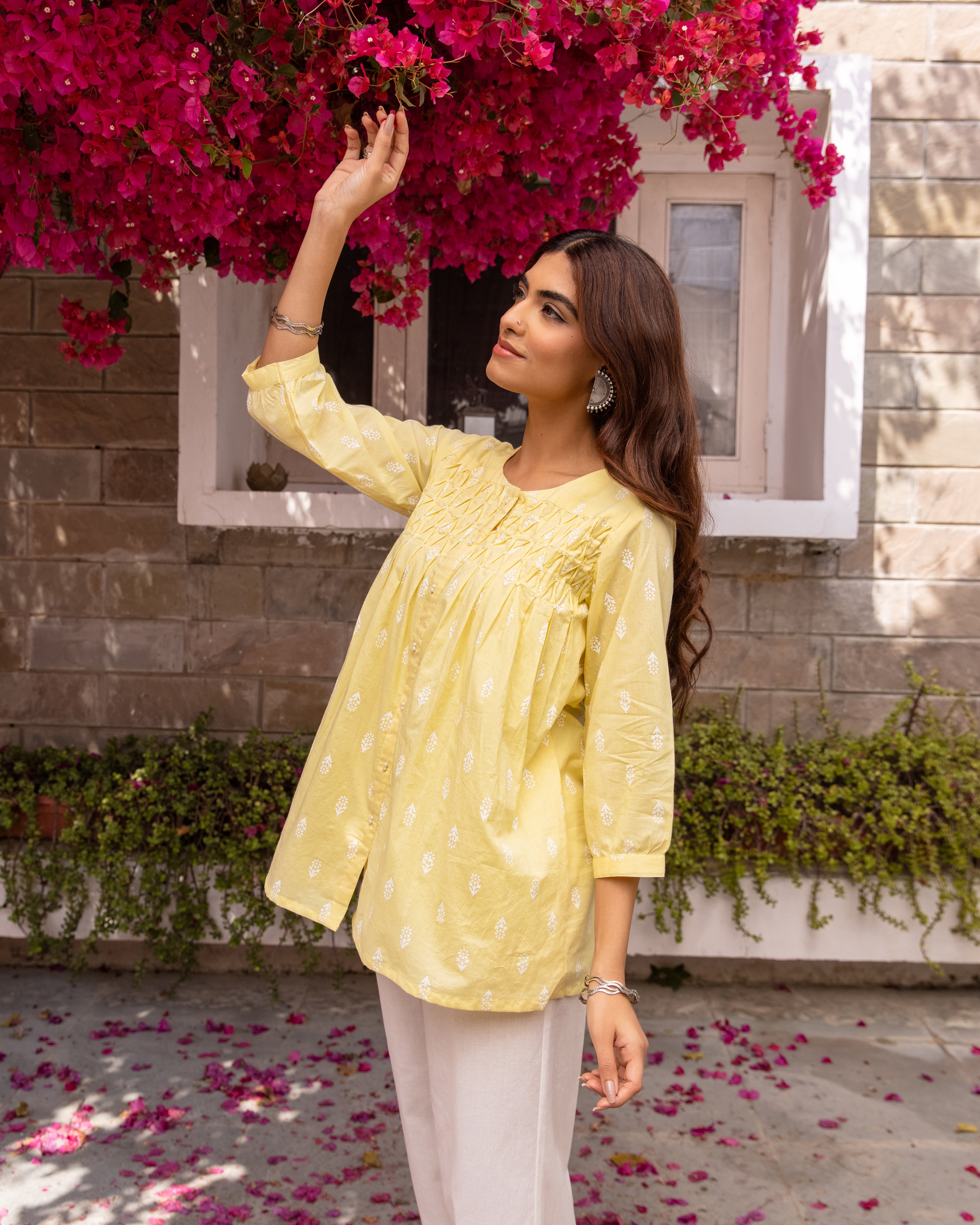 Pastel Yellow Short Top