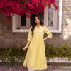 Pastel Yellow Kurta(Pant Not Included)