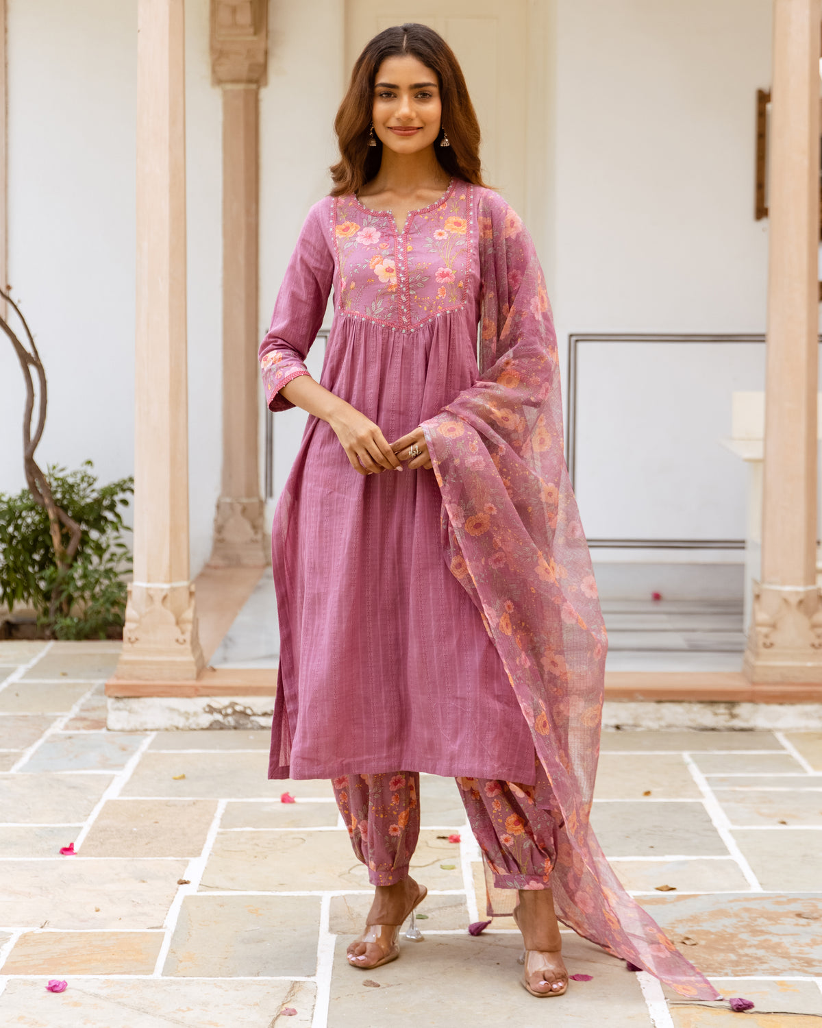 Mauve Pink Complete Suit Set