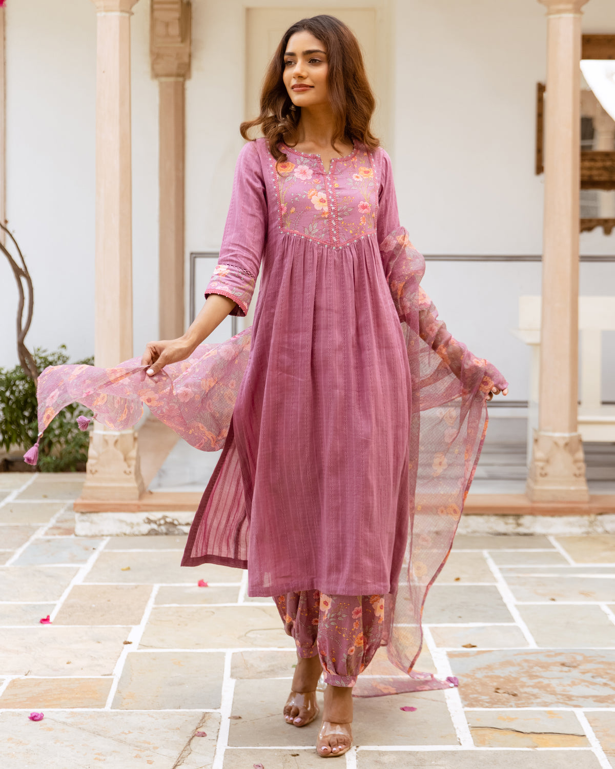 Mauve Pink Complete Suit Set