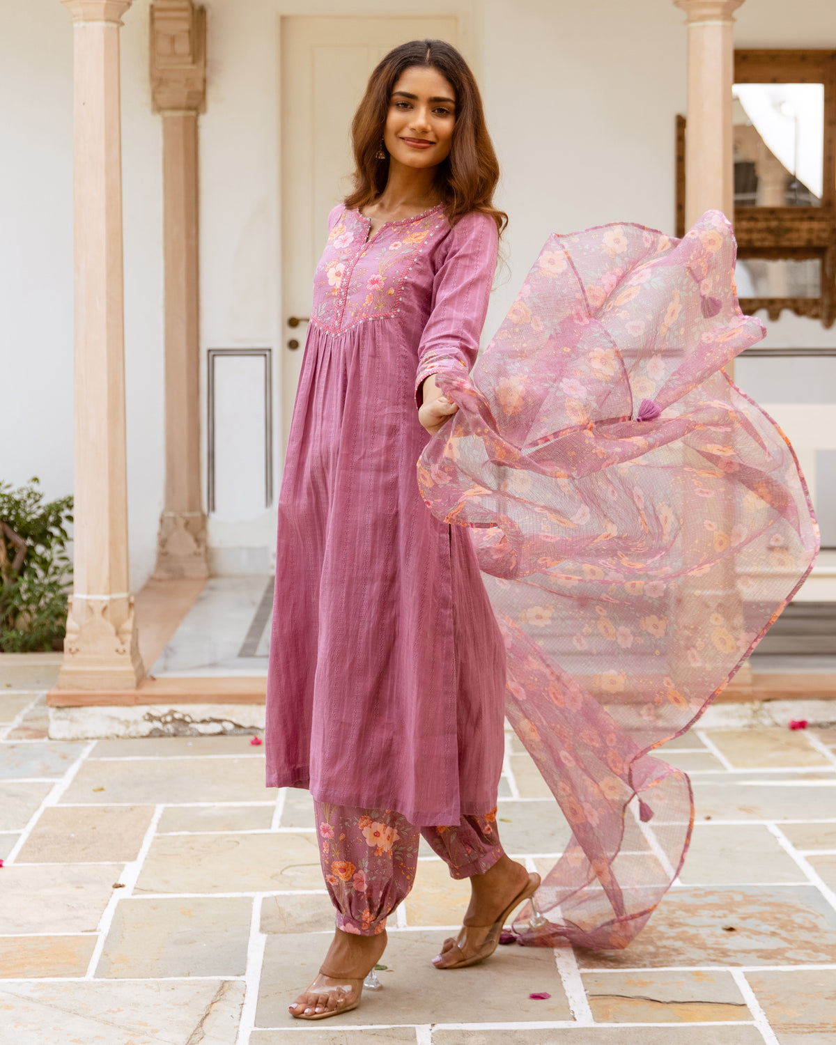 Mauve Pink Complete Suit Set