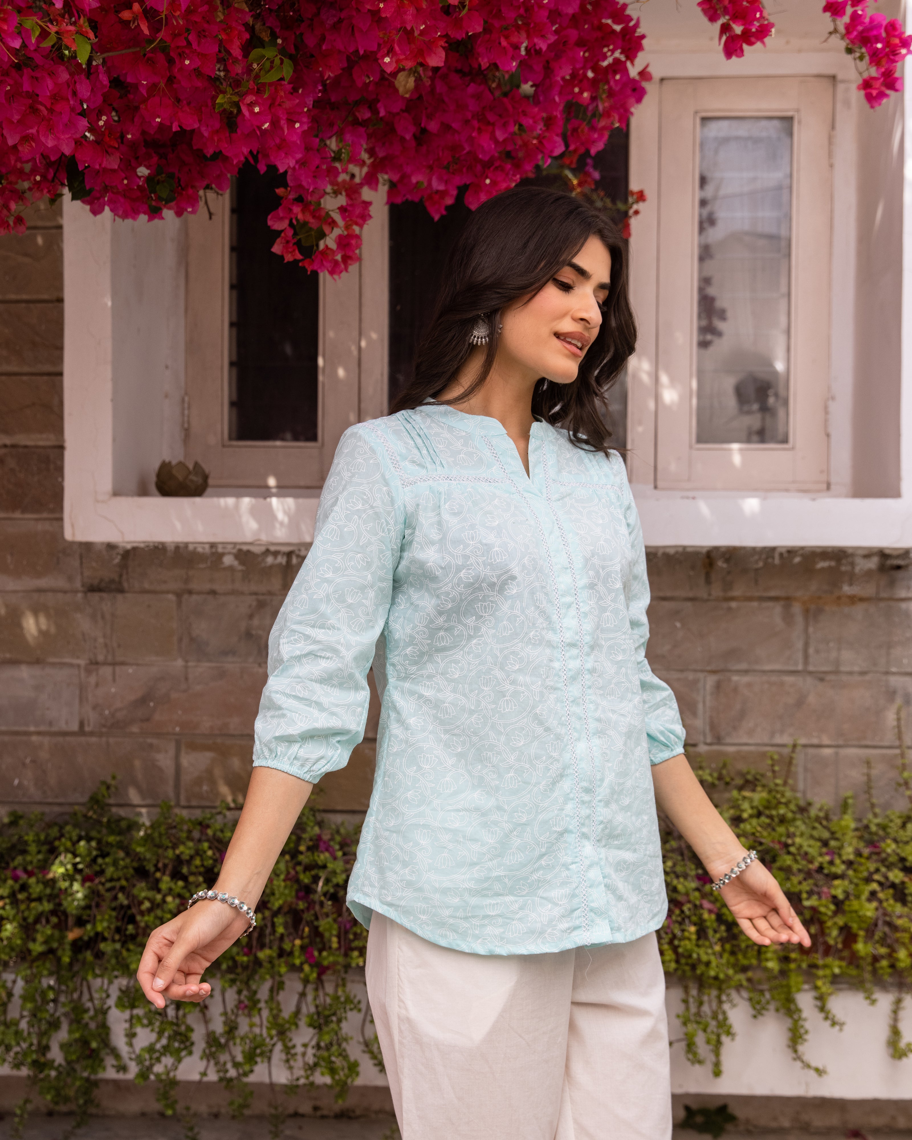 Powder Blue Short Top