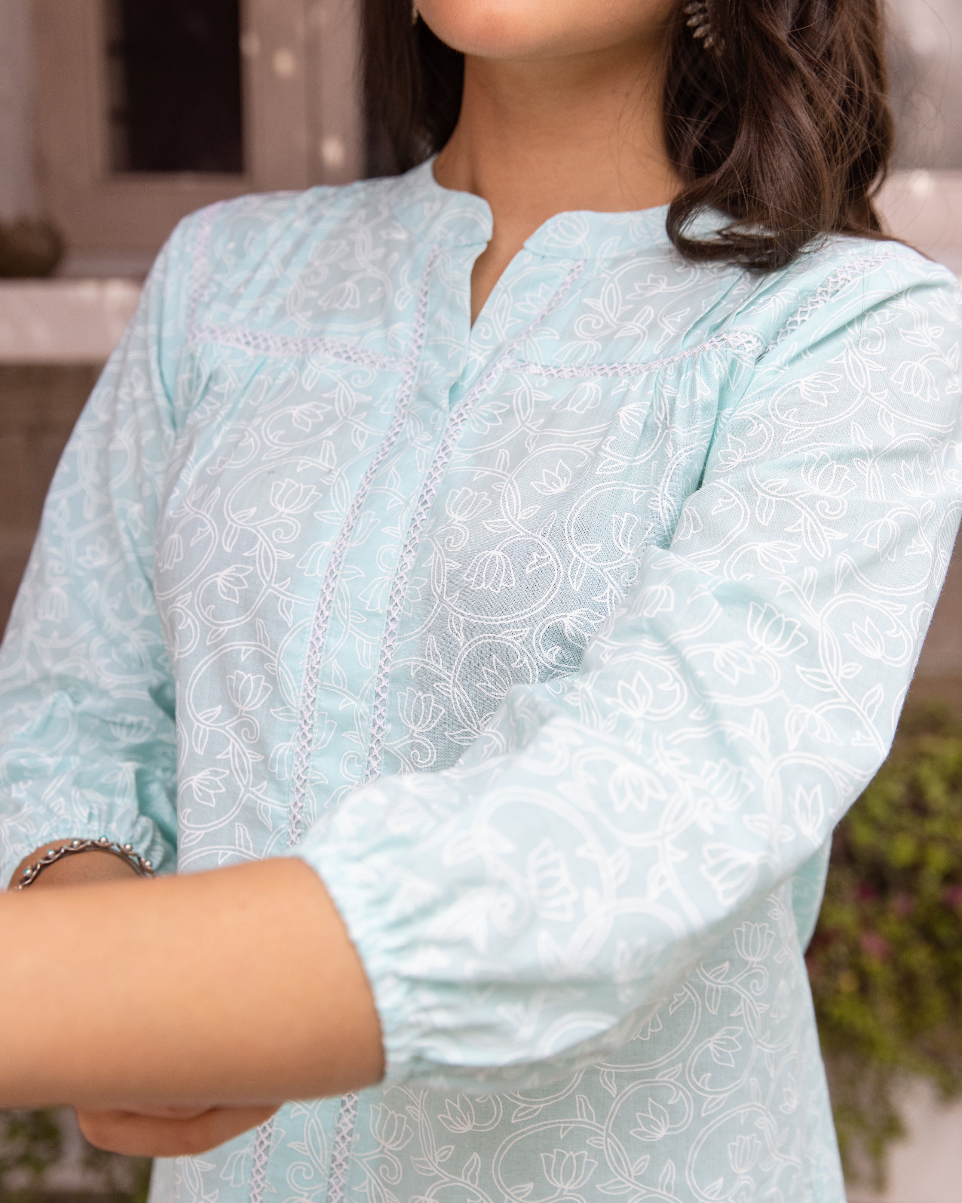 Powder Blue Short Top