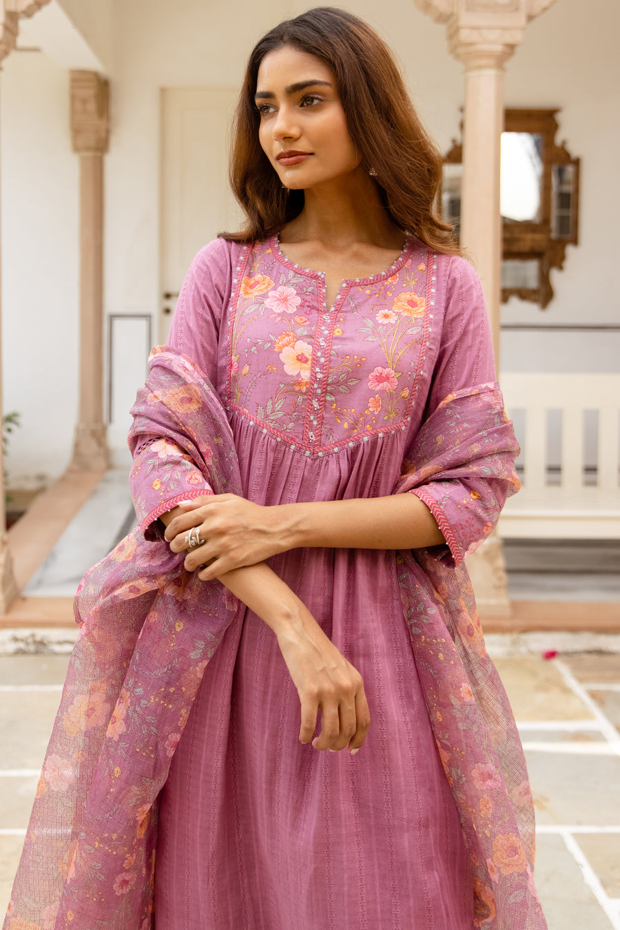 Mauve Pink Complete Suit Set