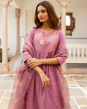 Mauve Pink Complete Suit Set