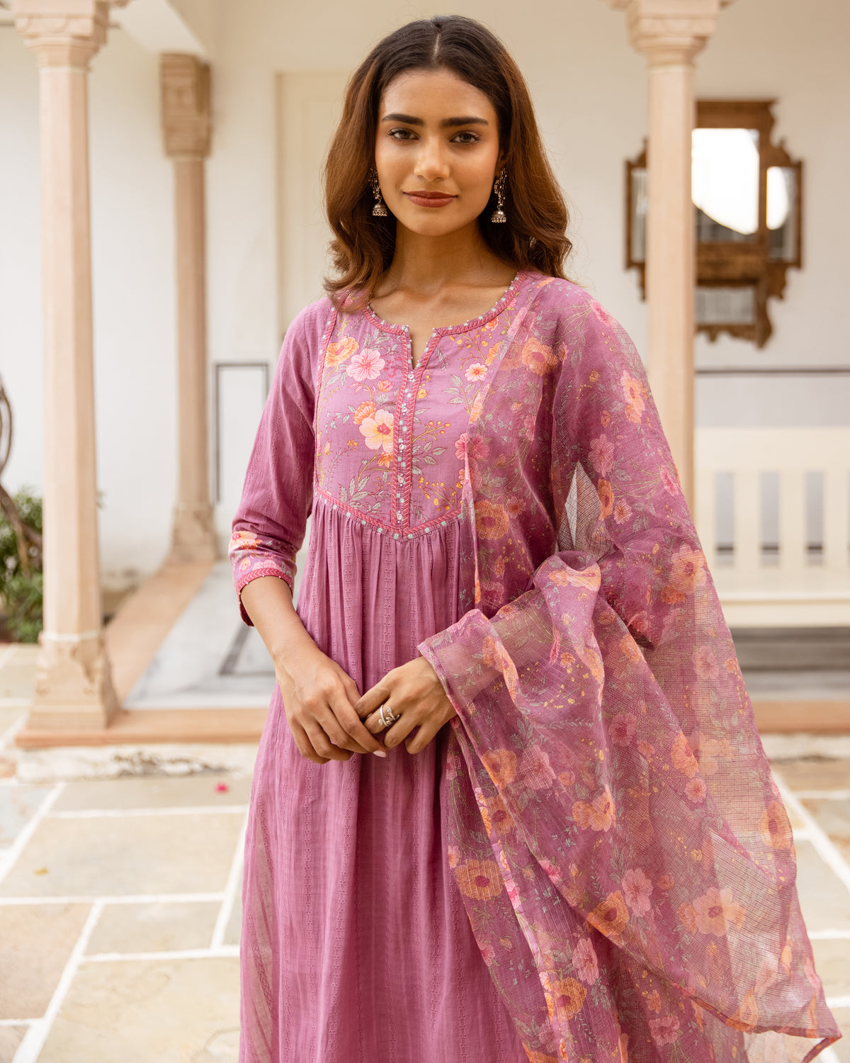 Mauve Pink Complete Suit Set