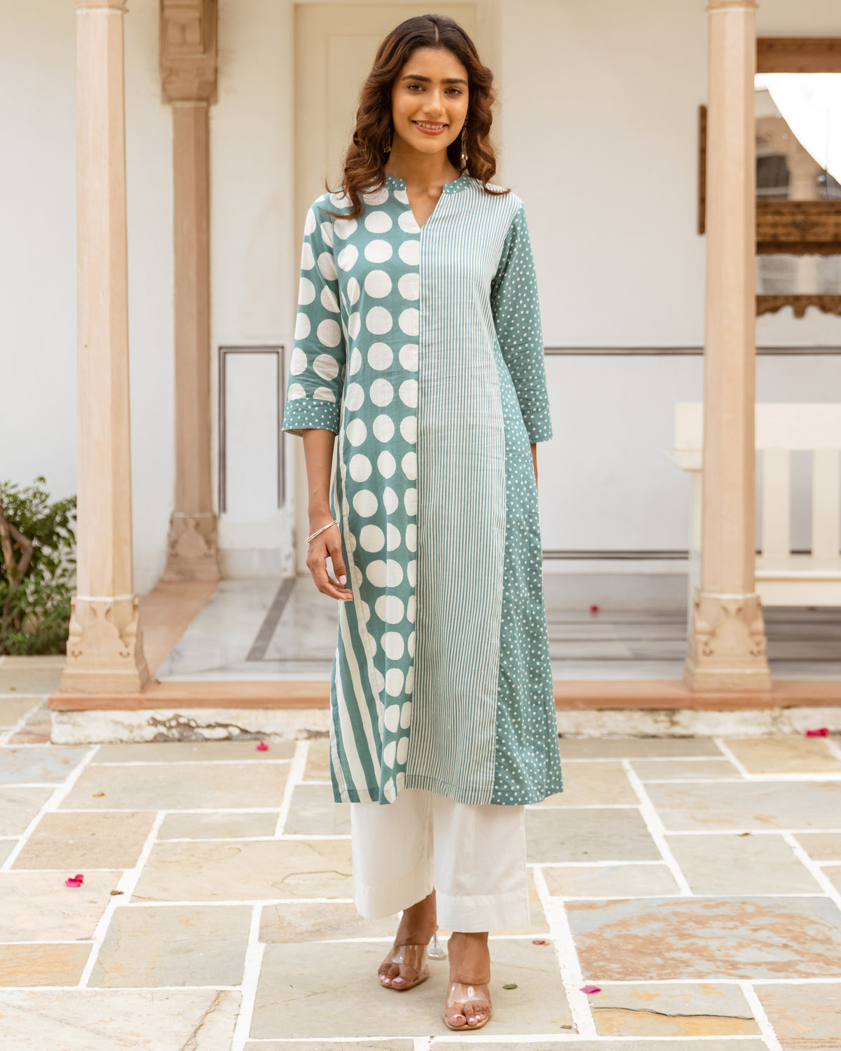Pastel Sage Green Kurta (Pant not included)
