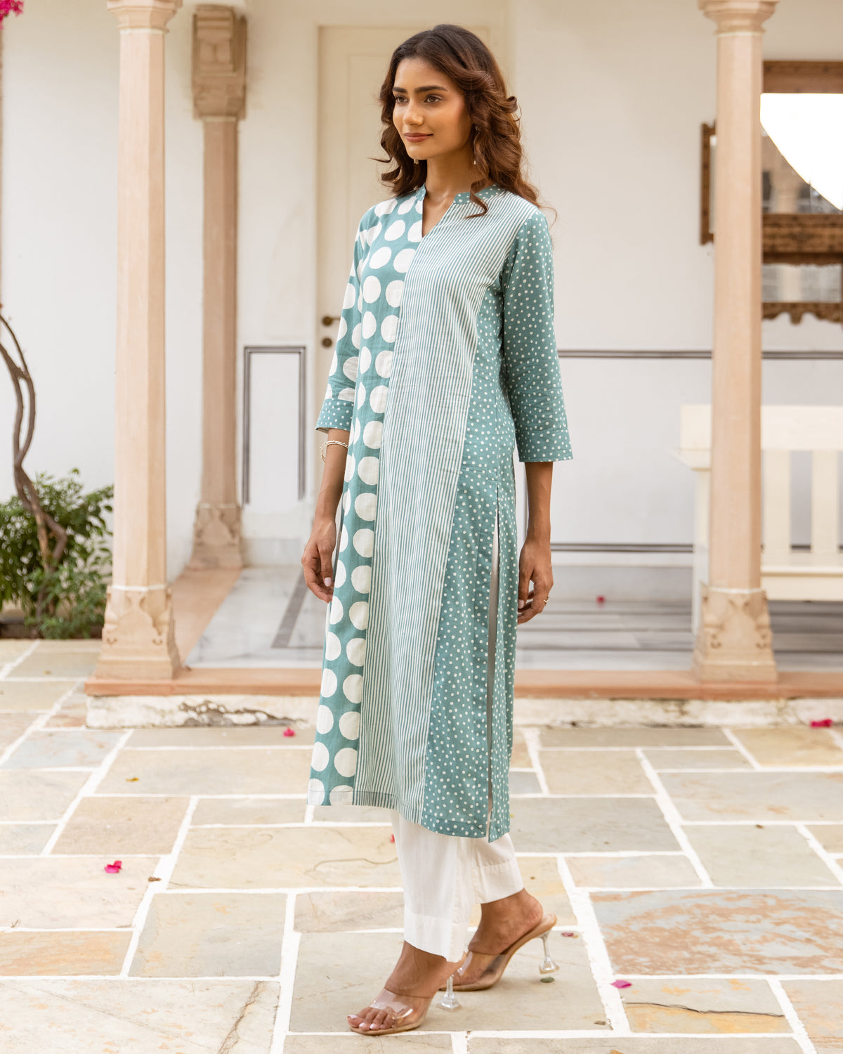Pastel Sage Green Kurta (Pant not included)