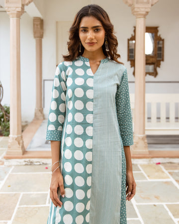 Pastel Sage Green Kurta (Pant not included)