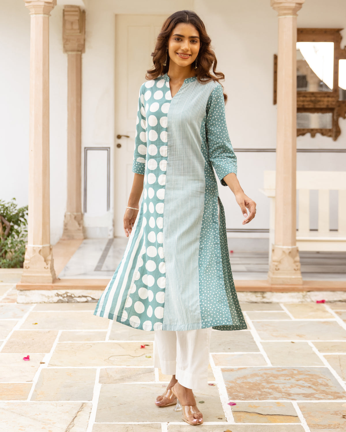 Pastel Sage Green Kurta (Pant not included)