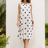 Classic Black & White Cotton Polka Dress