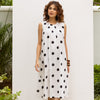 Classic Black & White Cotton Polka Dress