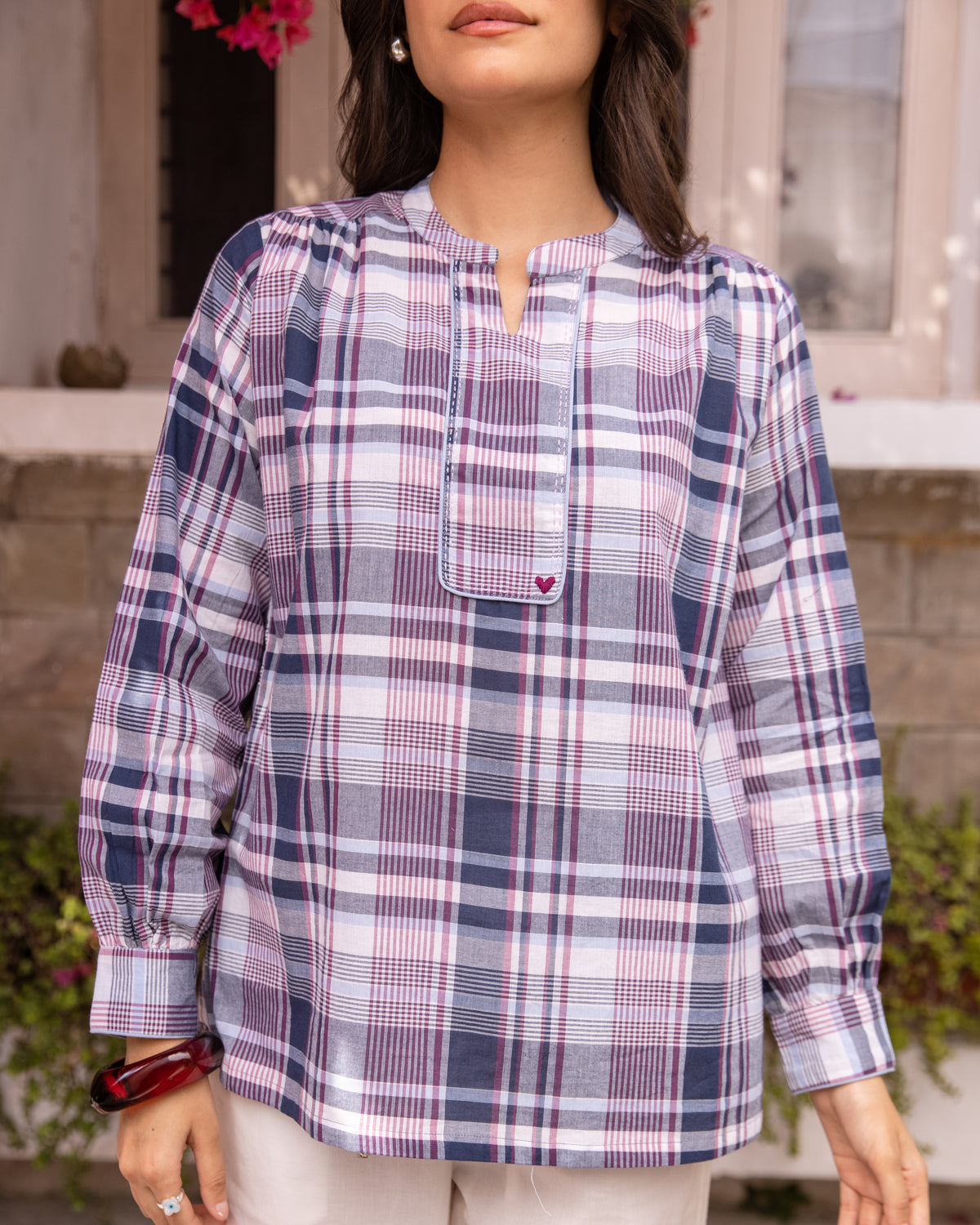 Dusty Lavender Blue Short Top