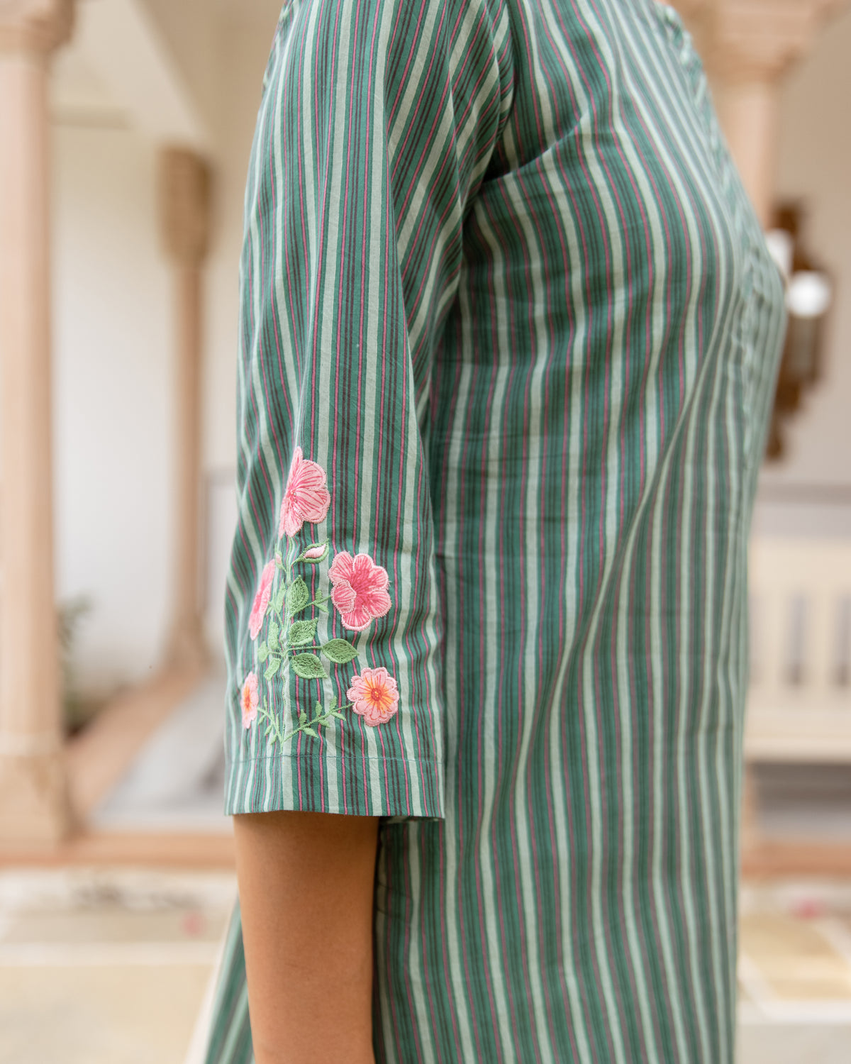 Sage Green Kurta(Pant Not Included)