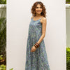 Blue Bloom Cotton Spaghetti Dress