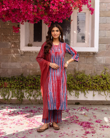 Berry Red Kota Doriya Dupatta