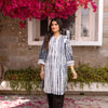 Black & Off White Kurta Salwar Set