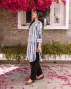 Black & Off White Kurta Salwar Set