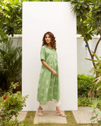 Green Dragonfly Cotton Kurta For Women's