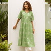 Green Dragonfly Cotton Kurta For Women's