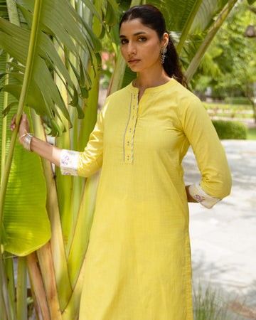 Lime Yellow Kurta Pant
