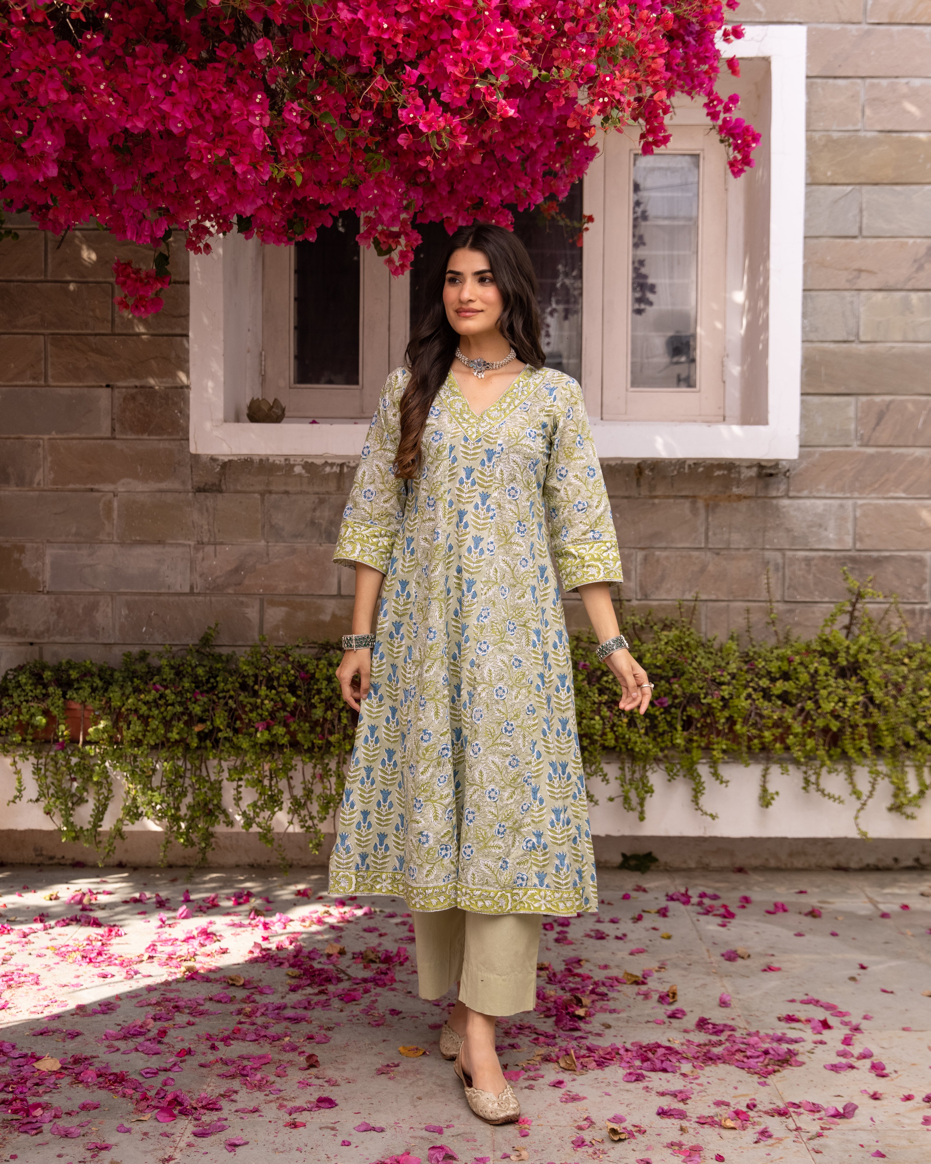 Sage Green Kurta (Pant Not Included )